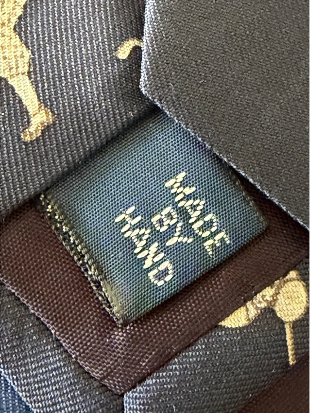 Polo Ralph Lauren Golf Silk Tie Hand Made Navy Golfer Novelty Vintage USA